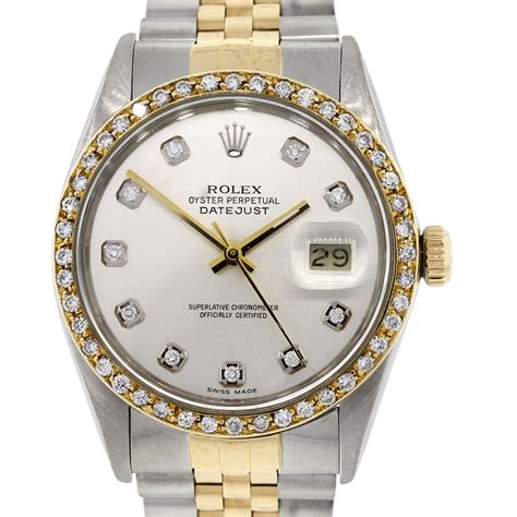 rolex datejust 16013 men's watch|rolex datejust 16013 diamond bezel.